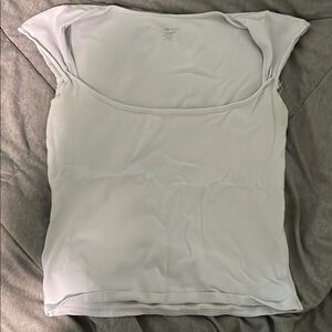 Brandy Melville square neck light blue top